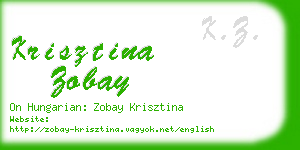 krisztina zobay business card